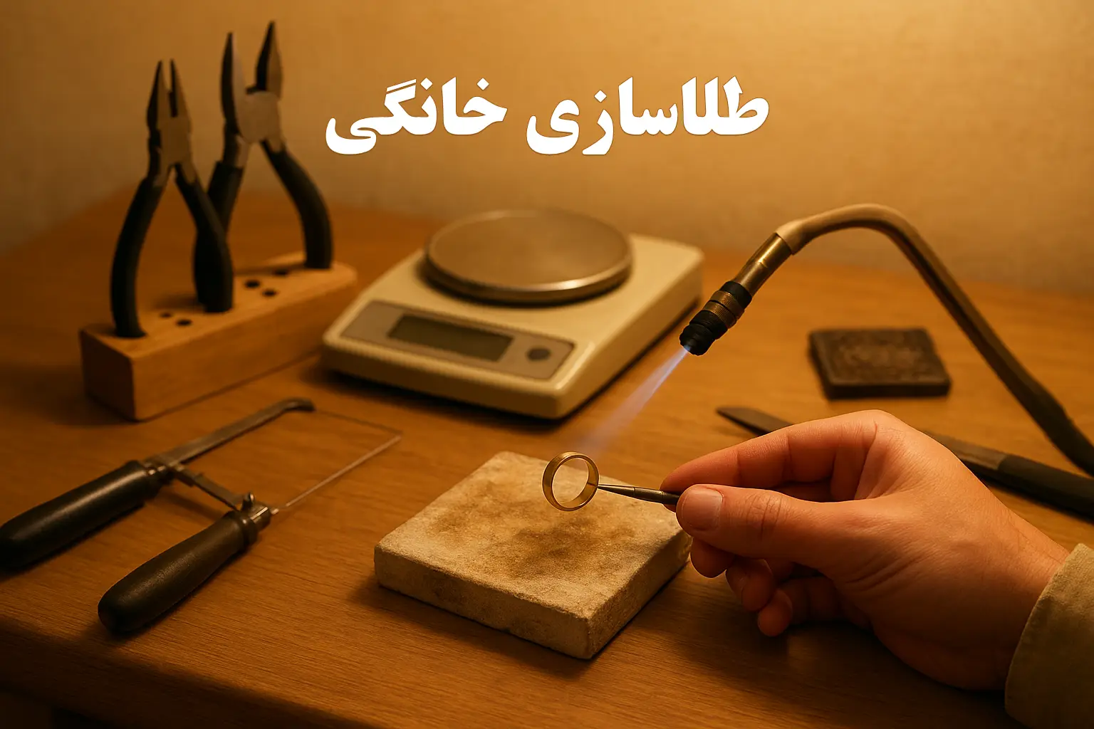 طلاسازی خانگی: راهنمای کامل راه‌اندازی کارگاه طلاسازی با حداقل سرمایه