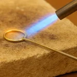 ویژگی‌های شعله ایده‌آل برای لحیم‌کاری طلا در جواهرسازی