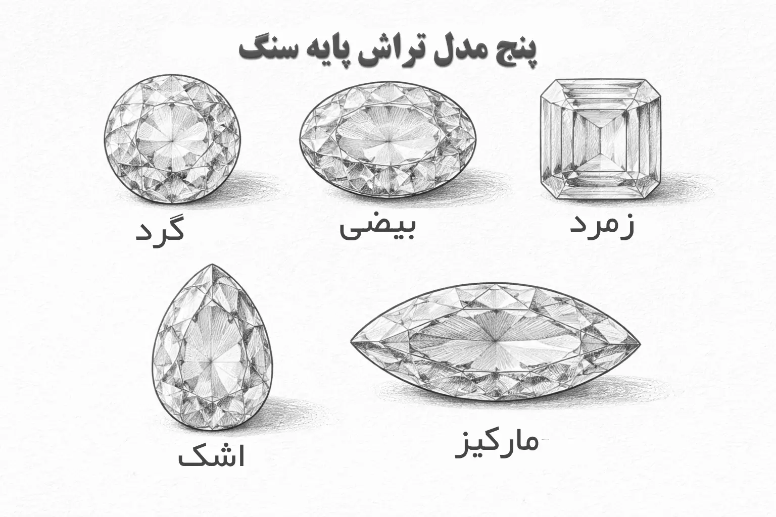 5 مدل سنگ پایه جواهرات
