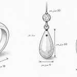 آموزش طراحی دستی جواهرات – هفته ۳: اصول سایزبندی انگشتر، گوشواره و آویز