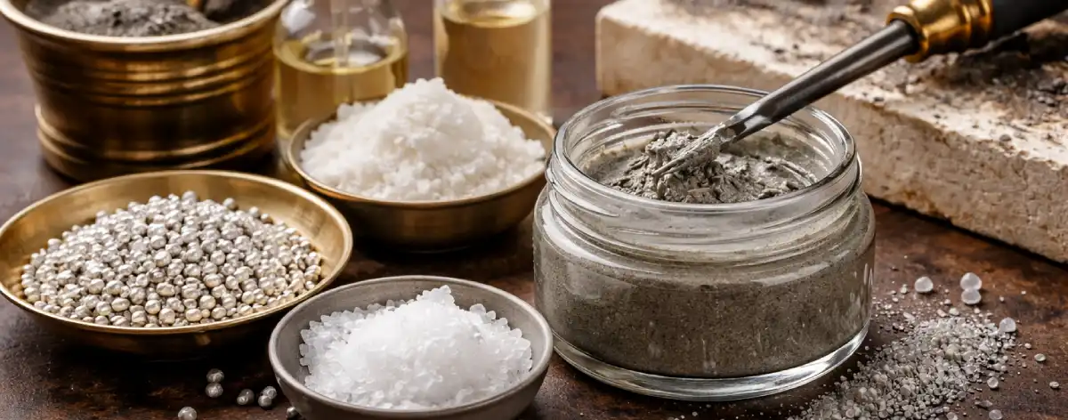 دستور ساخت خمیر لحیم نقره | آموزش کارگاهی مخصوص طلاسازی دستی