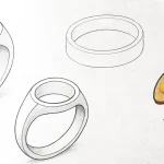 آموزش طراحی دستی انگشتر در زاویه ۴۵ درجه – جلسه ۳ هفته ۲